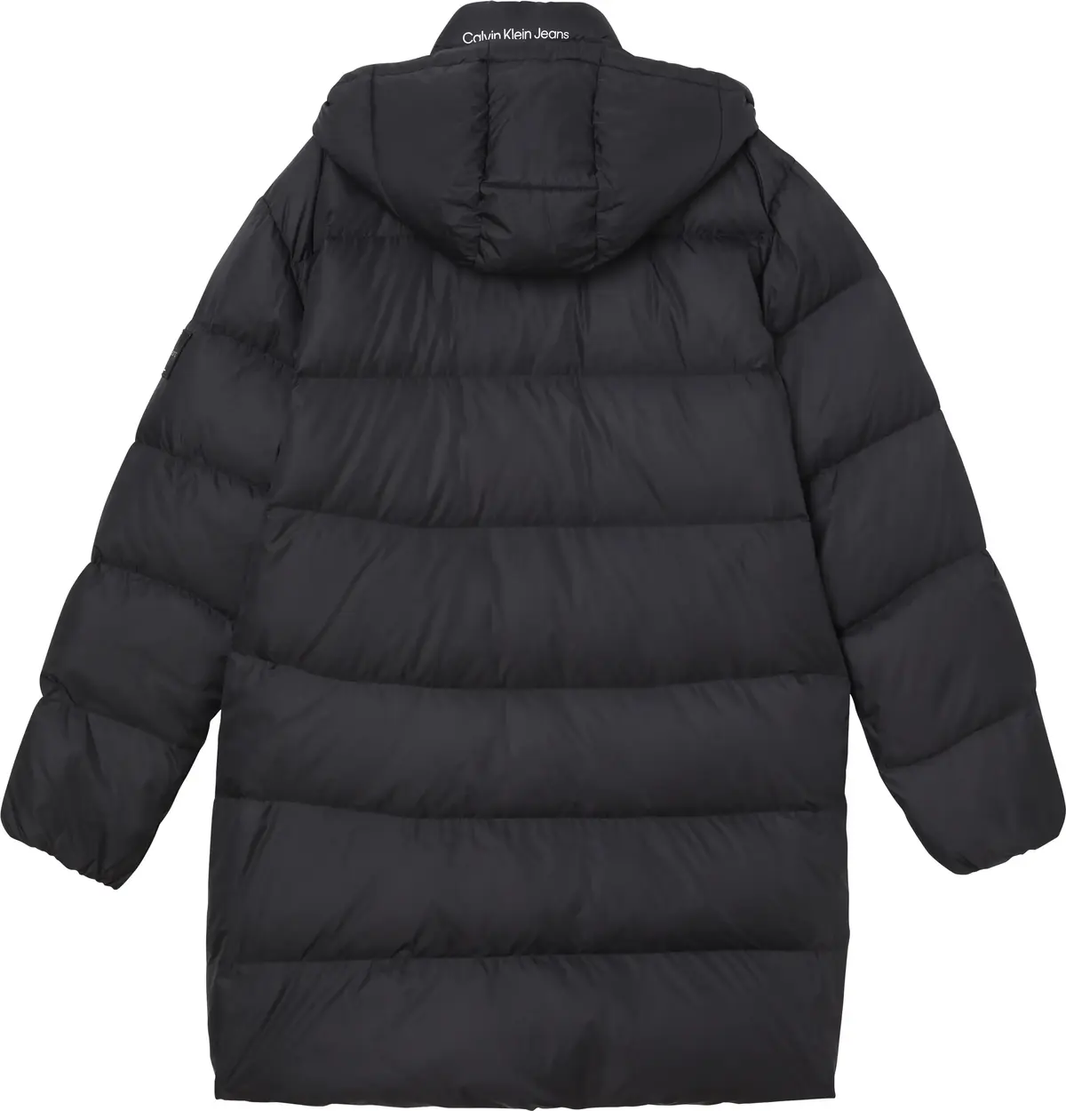 Calvin Klein ESS LONG HOODED DOWN Erkek Siyah Şişme Mont