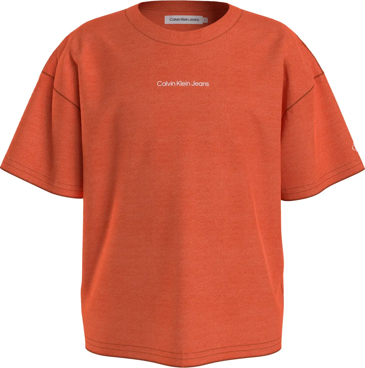 Calvin Klein CKJ LOGO BOXY T-SHIR Kadın Turuncu T-Shirt