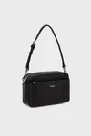 Calvin Klein CK MUST AOP DOUBLE STRAPS CAMERA Siyah Kadın El Çantası