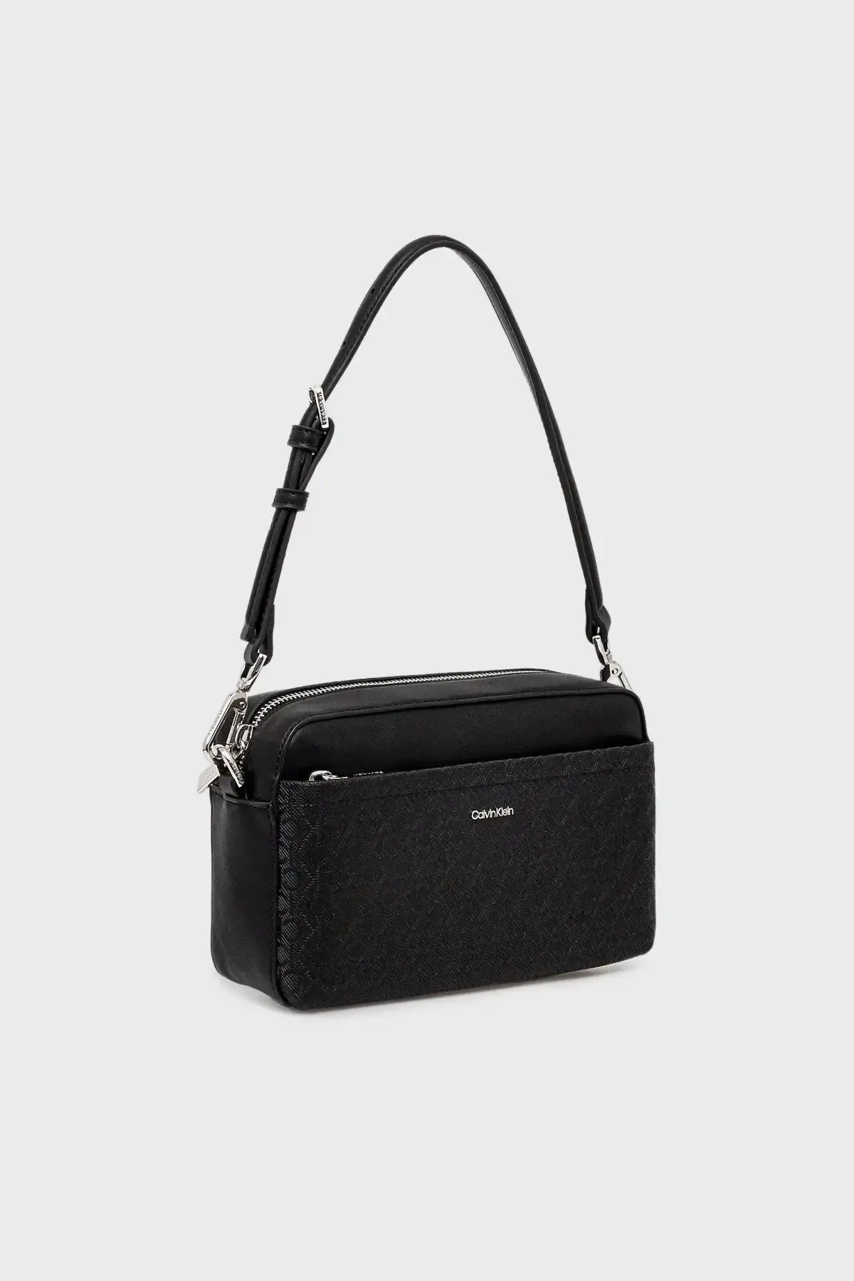 Calvin Klein CK MUST AOP DOUBLE STRAPS CAMERA Siyah Kadın El Çantası