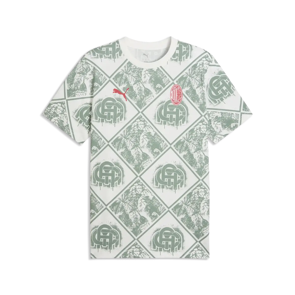 PUMA ACM FtblCulture Tee AOP Yeşil Erkek T-Shirt