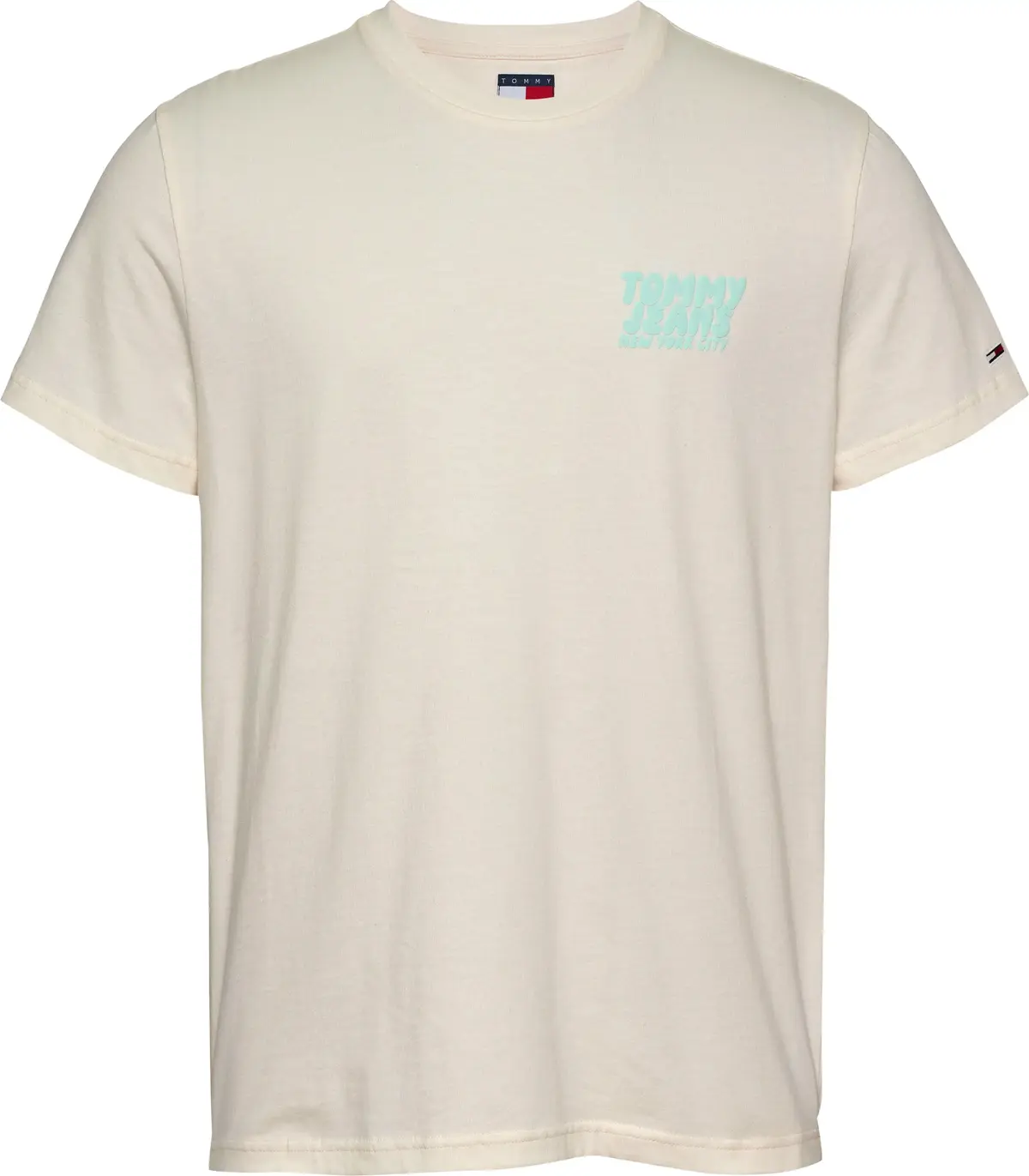 Tommy Hilfiger TJM SLIM BUBBLE PRIN, YBH Krem Erkek T-Shirt & Polo
