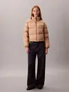 Calvin Klein GRAPHIC LOGO PUFFER, PAI Krem Kadın Şişme Mont