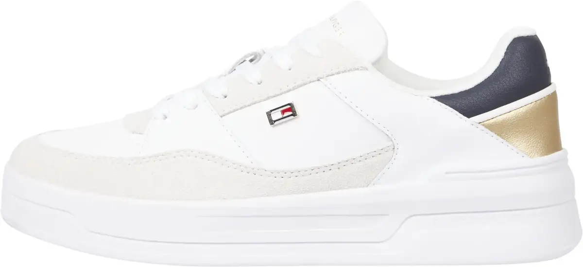Tommy Hilfiger ESSENT BASKET SNEAKE, YBS Beyaz Kadın Spor Ayakkabı & Sneaker