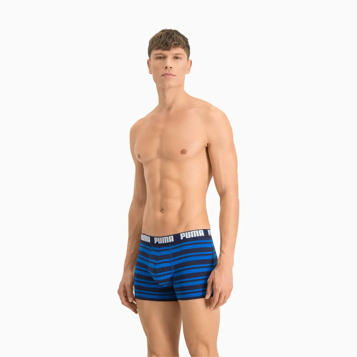 Puma PUMA HERITAGE STRIPE BOXER 2P blue Mavi Erkek 2'li Boxer