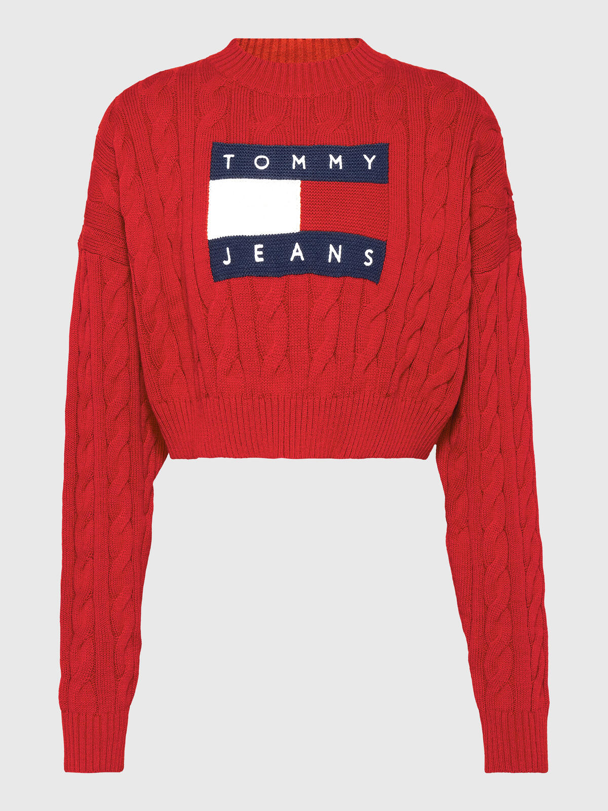 Tommy Hilfiger TJW BXY CENTER FLAG Kadın Kırmızı Kazak