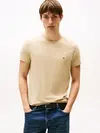 Tommy Hilfiger STRETCH SLIM FIT TEE Erkek Krem T-Shirt