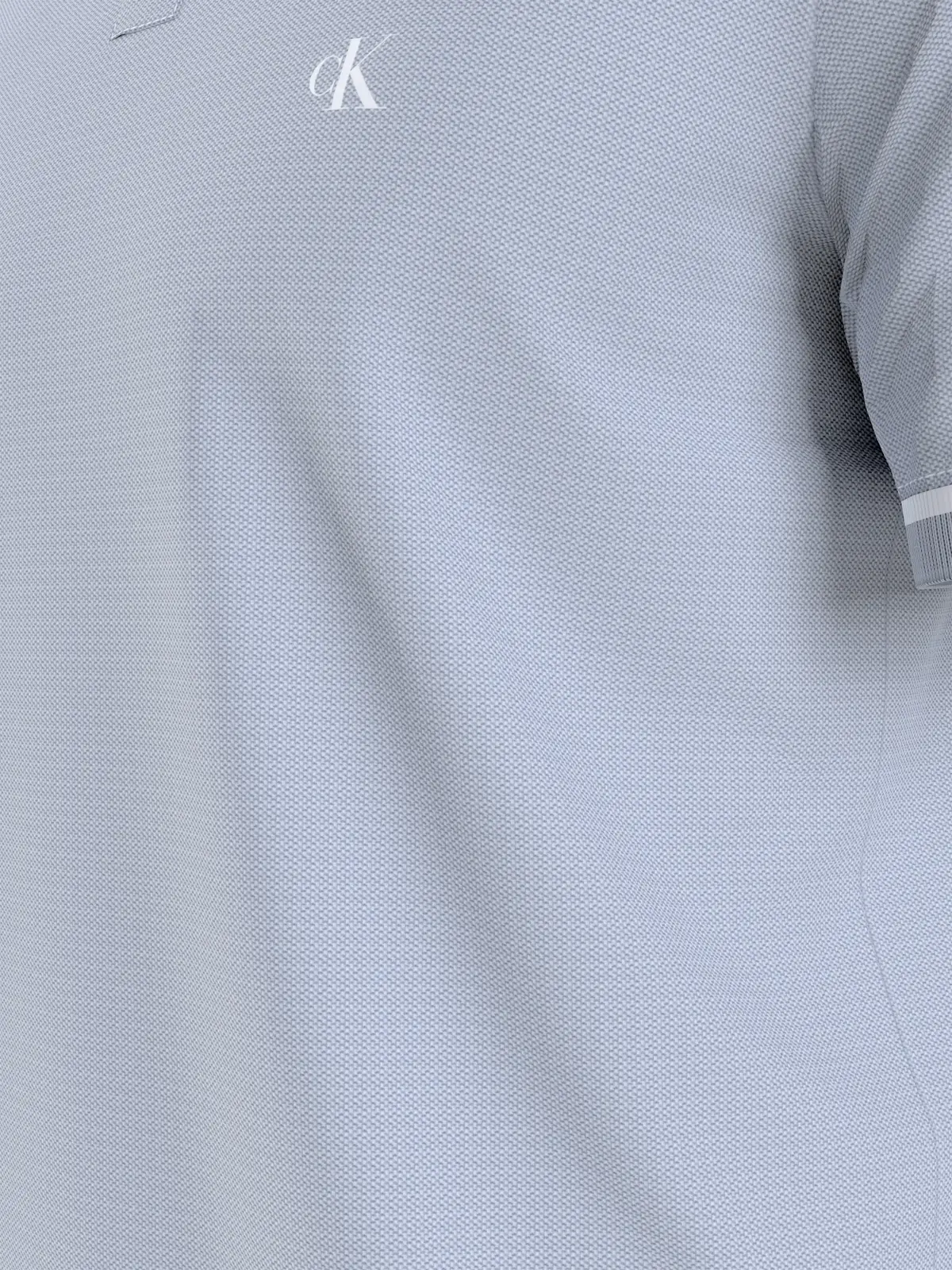 Calvin Klein TIPPING SLIM POLO Erkek Gri Polo T-Shirt