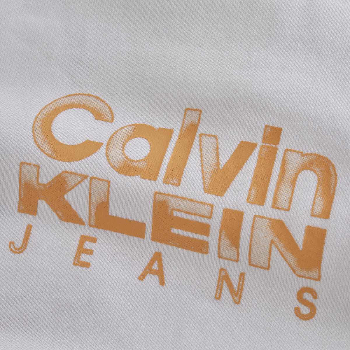Calvin Klein BOLD COLOR INSTITUTI Erkek Beyaz Sweatshirt