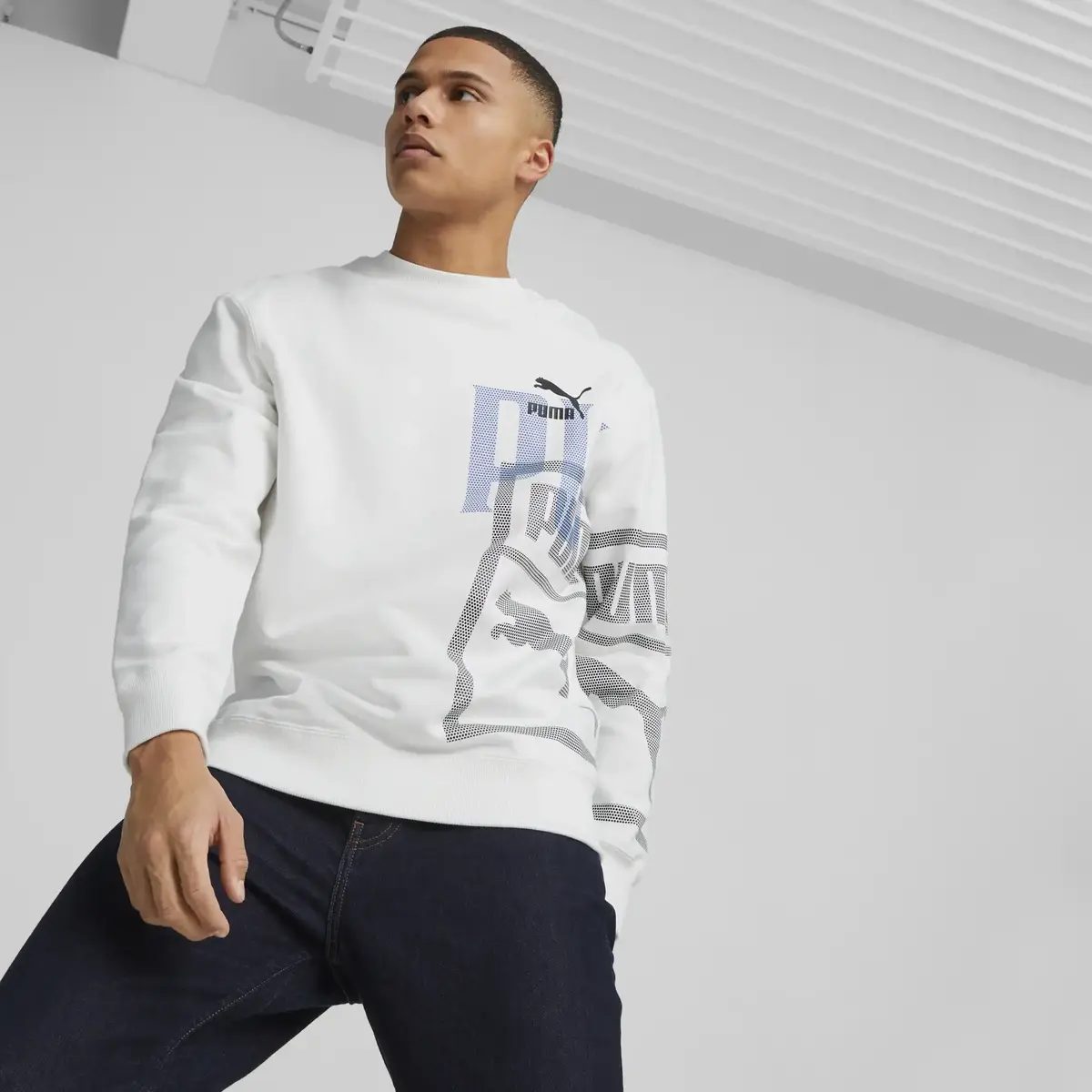 Puma CLASSICS GEN. PUMA Crew Beyaz Erkek Sweatshirt
