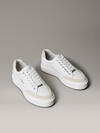 Calvin Klein BASKET CUPSOLE LACEUP LTH MIX Krem Kadın Sneaker