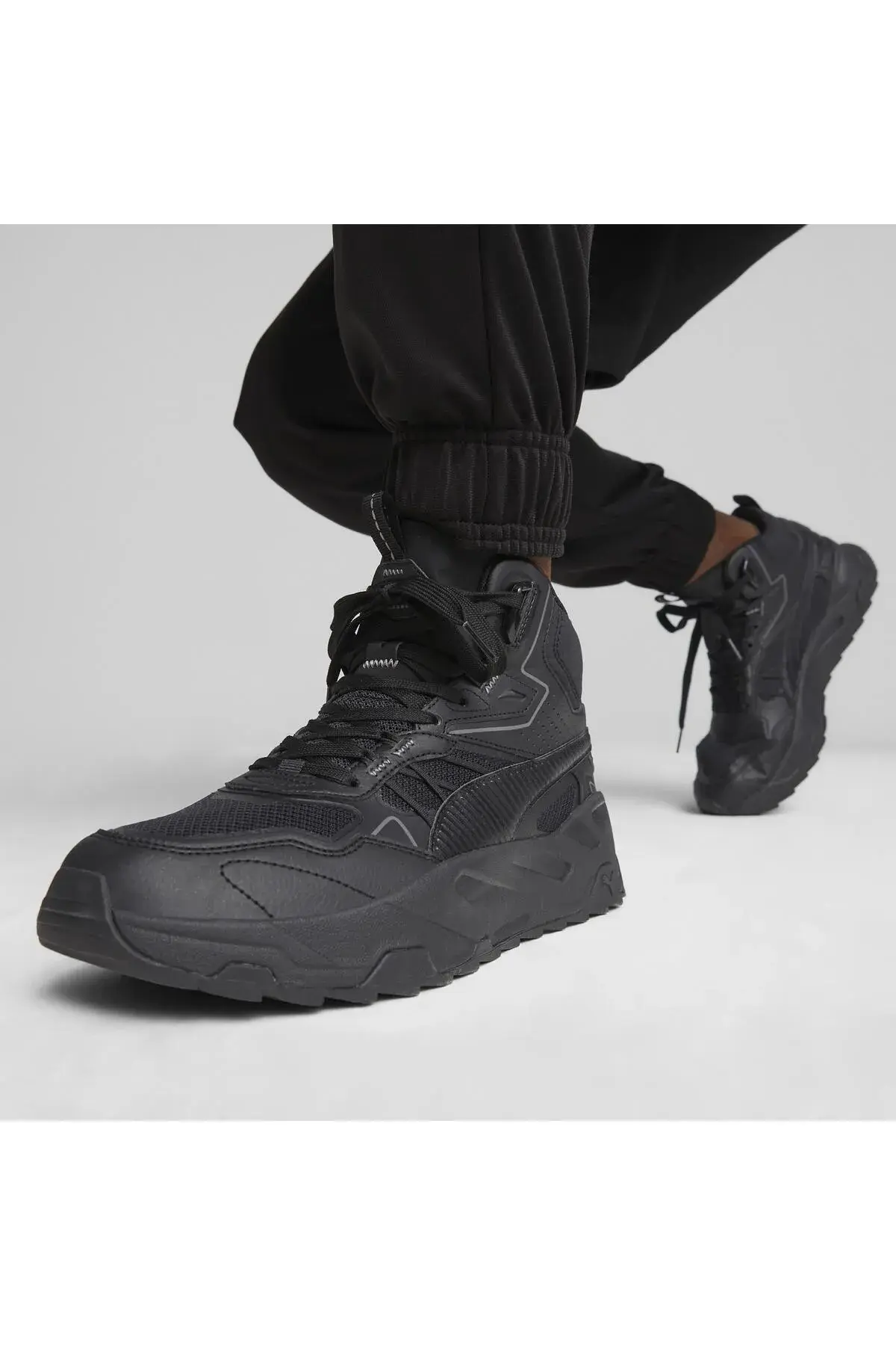 Puma Trinity Mid Hybrid Siyah Erkek Günlük Spor Ayakkabı