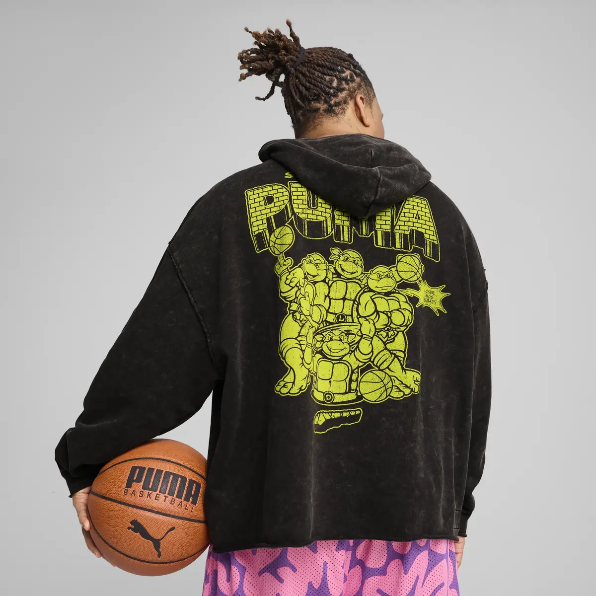 Puma Hoops x TMNT Hoodie Siyah Erkek Sweatshirt