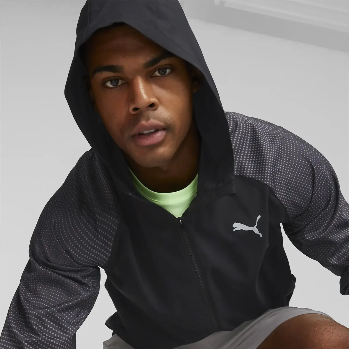 Puma RUN FAV AOP WOVEN JACKET M Siyah Erkek Ceket