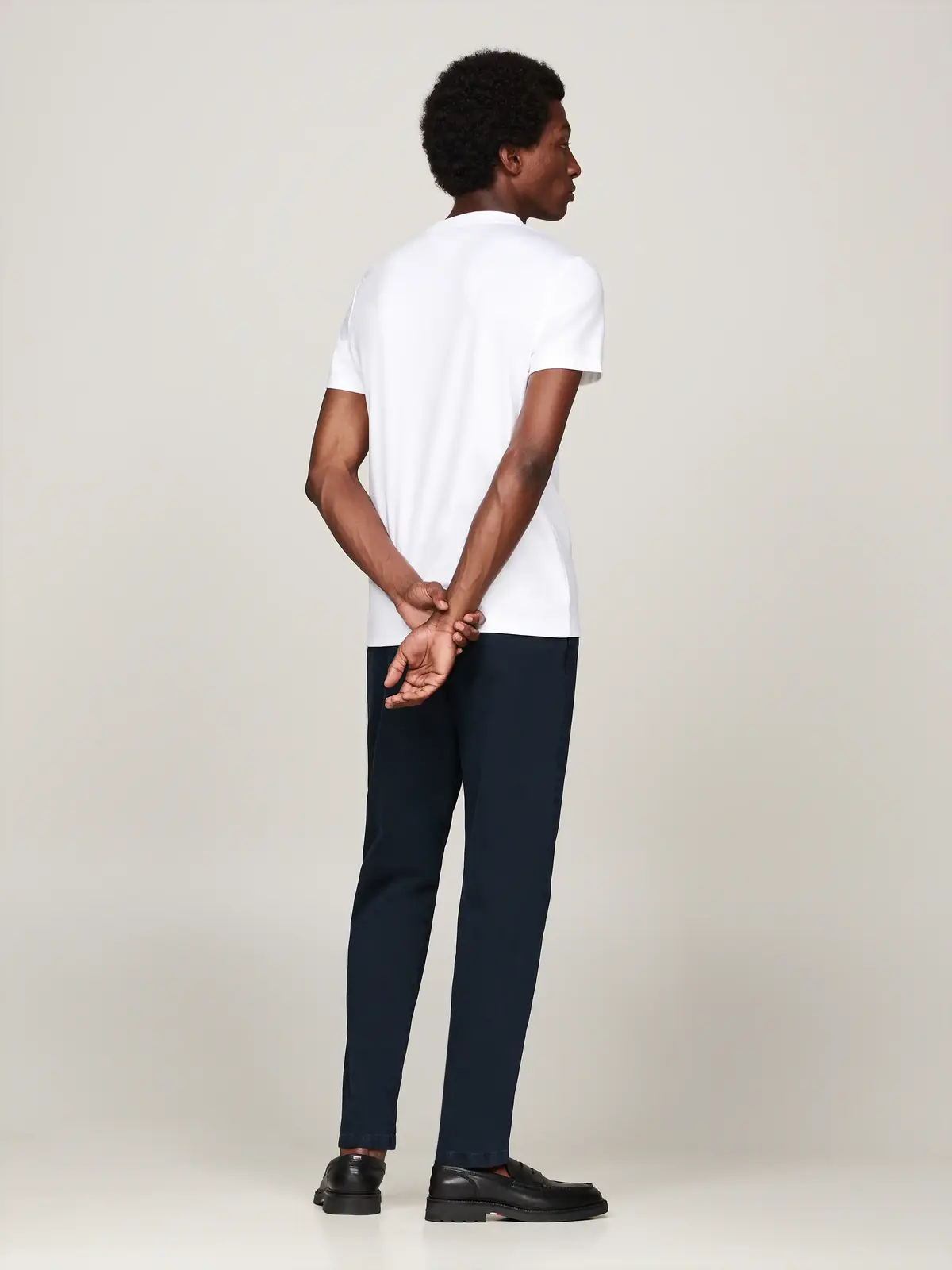 Tommy Hilfiger LUXURY INTERLOCK TEE, YBR Beyaz Erkek T-Shirt & Polo