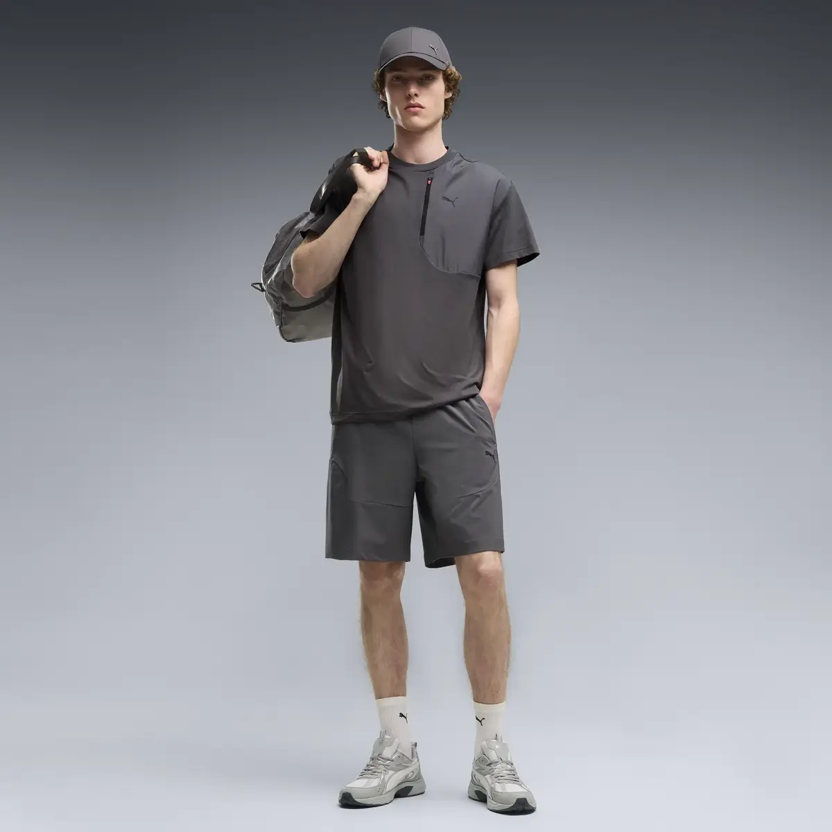 PUMA PUMATECH Tee Gri Erkek T-Shirt