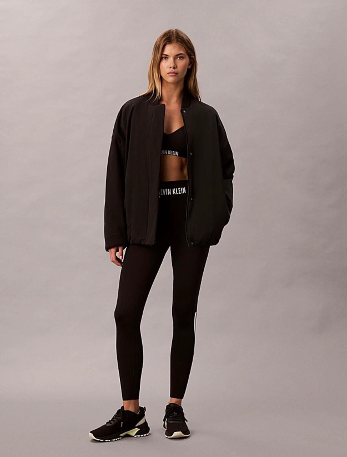 Calvin Klein PADDED BOMBERSiyah Kadın Fermuarlı Ceket