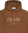 Calvin Klein LS PREMIUM FLEECE CALVIN GRAPHIC Erkek Turuncu Fermuarlı Sweatshirt