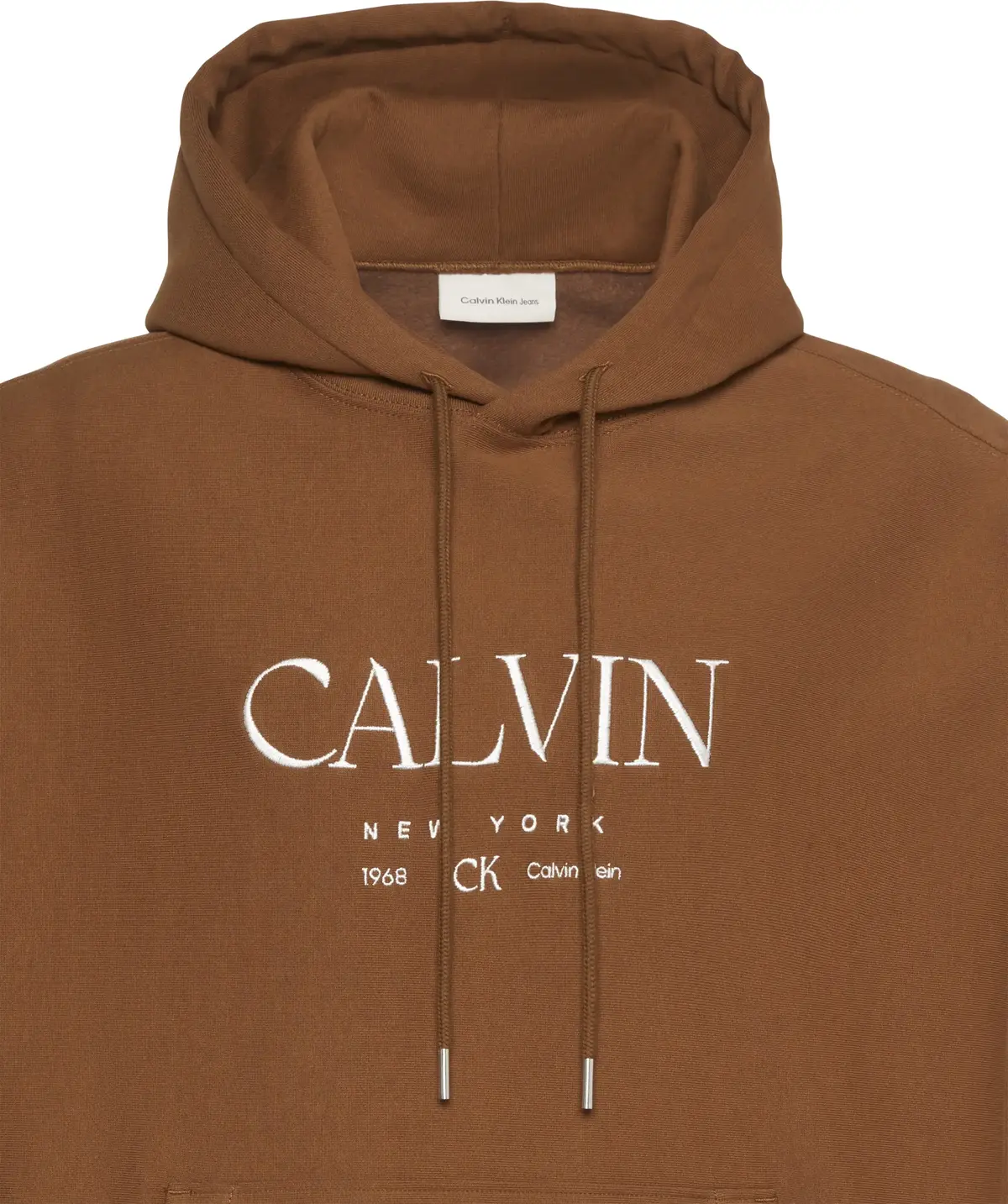 Calvin Klein LS PREMIUM FLEECE CALVIN GRAPHIC Erkek Turuncu Fermuarlı Sweatshirt