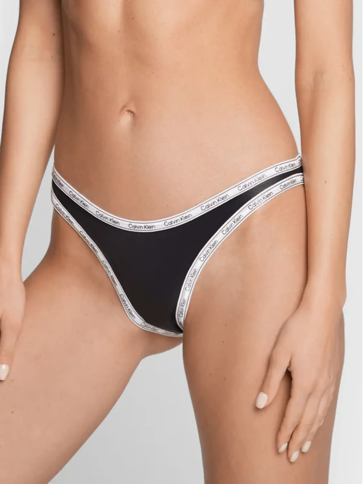 Calvin Klein HIGH LEG CHEEKY BIKI, BEH Siyah Kadın Bikini Altı
