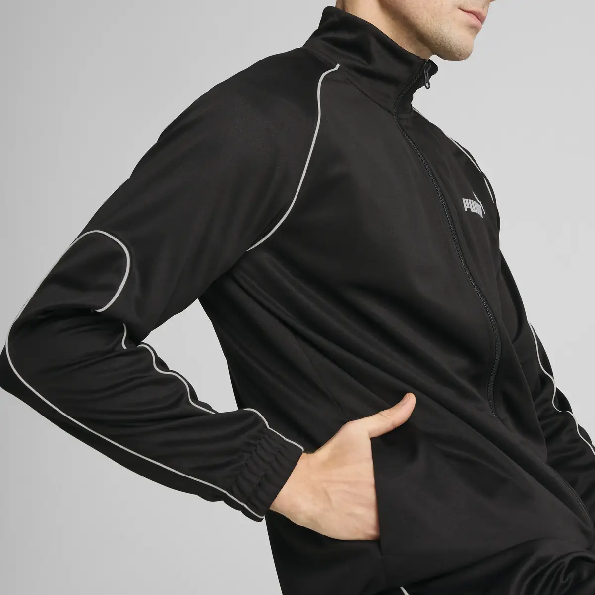 PUMA SPORT Poly Track Jacket Siyah Erkek Fermuarlı Üst