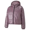 Puma Classics Shiny Padded Jacket Pembe Parlak Kadın Kapüşonlu Şişme Mont