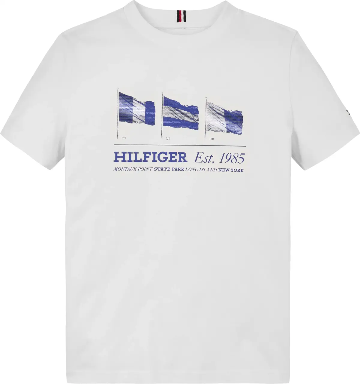 Tommy Hilfiger WAVING FLAG REG TEE, YBR Beyaz Erkek Çocuk Çocuk T-Shirt & Polo
