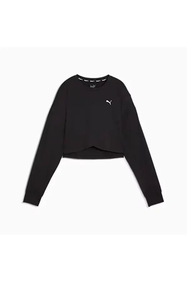 Puma CLOUDSPUN CROSSOVER CREW Siyah Kadın Sweatshirt