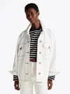 Tommy Hilfiger DNM OVERSIZED UTILIT, YBL Beyaz Kadın Gömlek