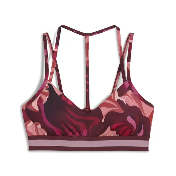 Puma FLORAL RIBBON BRA - LOW Kırmızı Kadın Sporcu Sütyeni