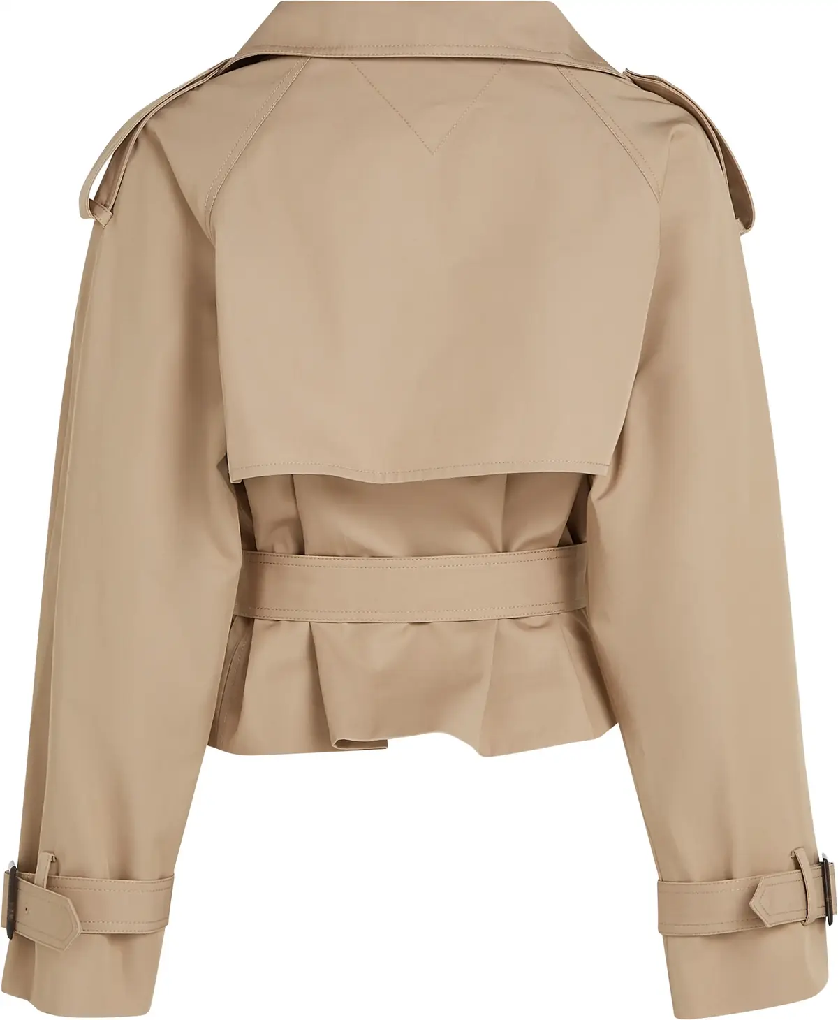 Tommy Hilfiger COTTON CROP TRENCH, AEG Bej Kadın Ceket