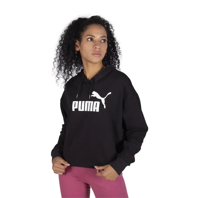 Puma Ess Crop Hoodie TR Siyah Kadın Sweatshirt