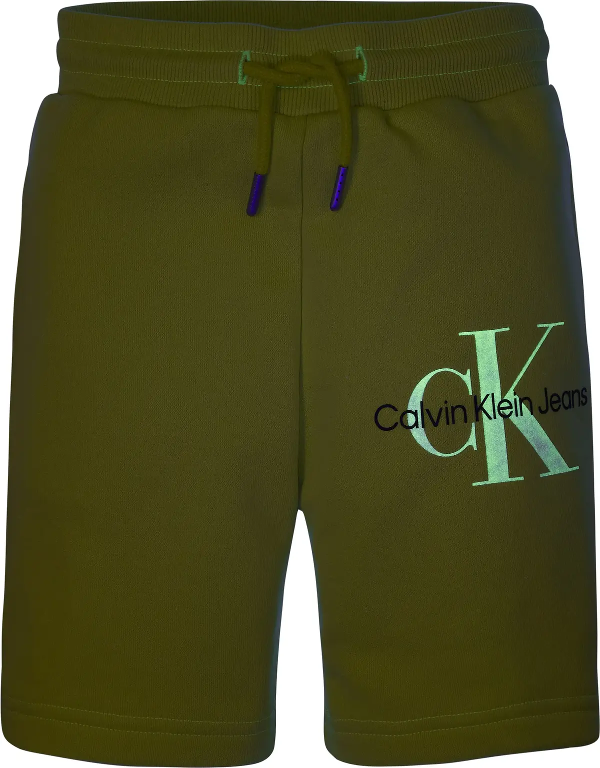 Calvin Klein GLOW IN THE DARK LOG Erkek Sarı Şort