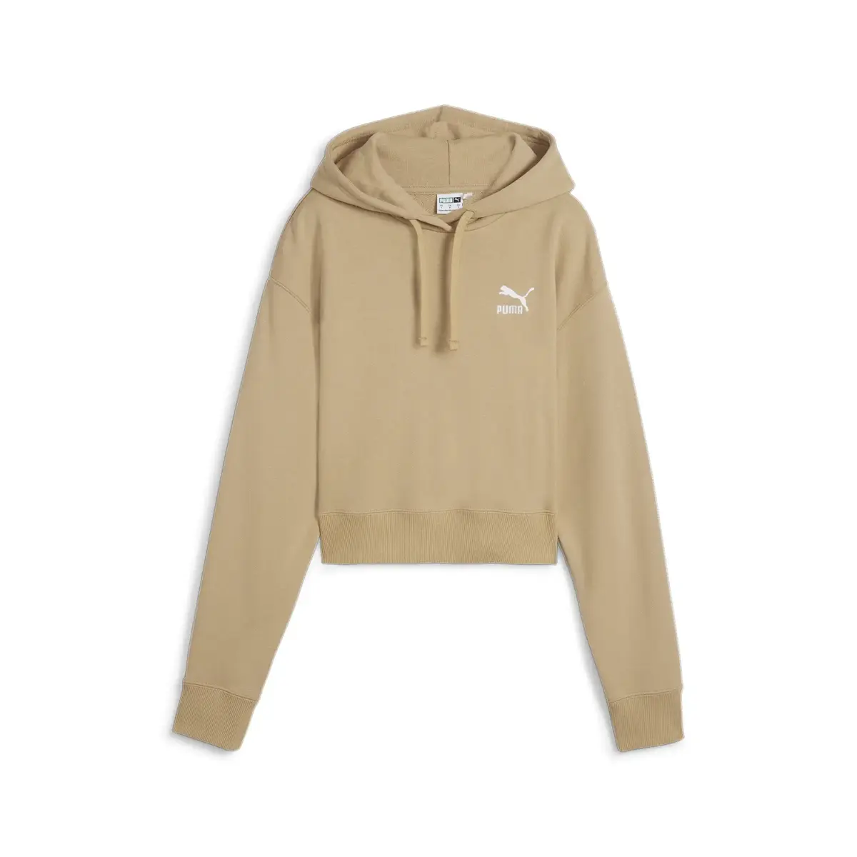 Puma BETTER CLASSICS Cropped Hoodie TR Açık Kahve Kadın Sweatshirt