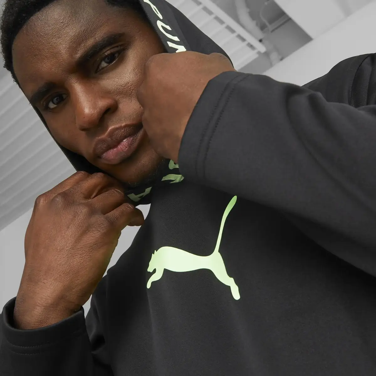 Puma Traın Pwr Fleece Hoodıe Siyah Erkek Koşu Ve Yürüyüş Hoodie