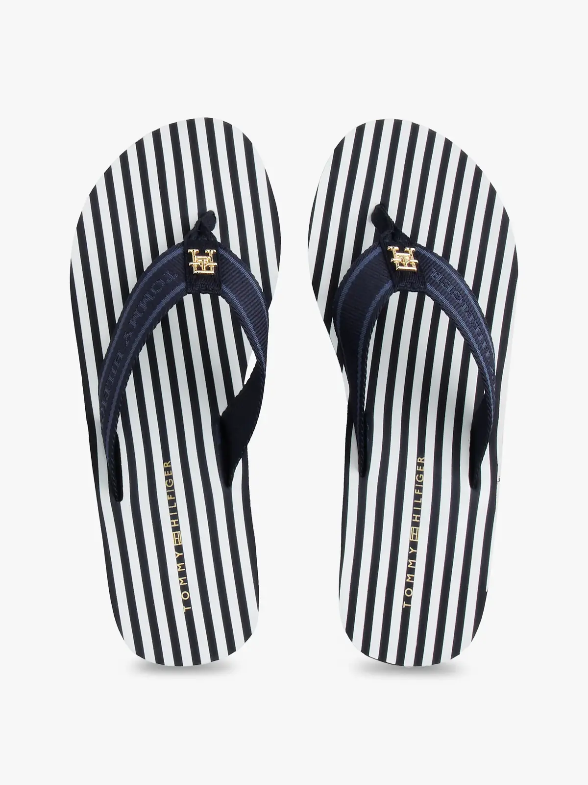 Tommy Hilfiger TH STRIPES WEDGE BEA, DW6 Siyah Kadın Terlik