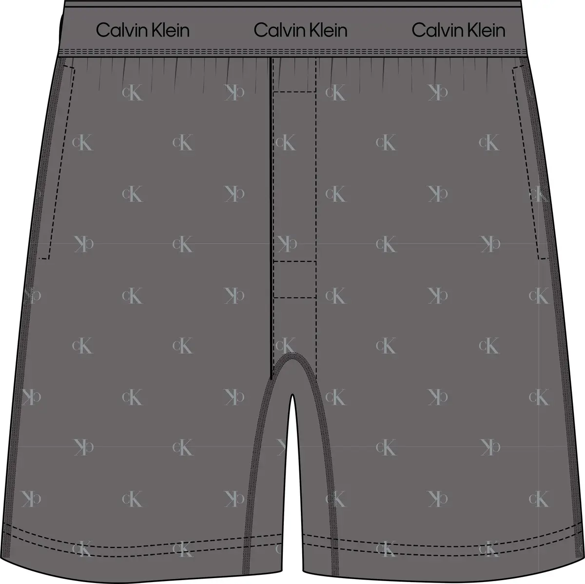 Calvin Klein SLEEP SHORT, VWC Gri Erkek Şort