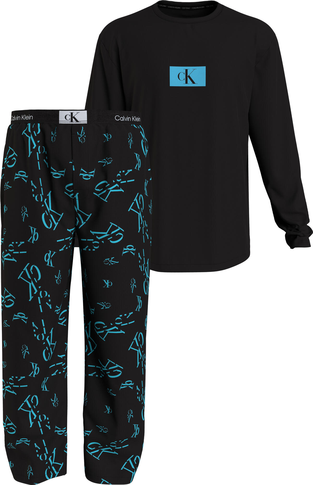 Calvin Klein L/S PANT SET Erkek Siyah Eşofman Takımı