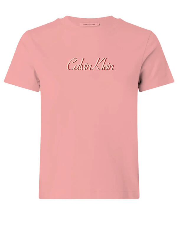 Calvin Klein SS 20s CLASSIC LOGO TEE Turuncu Kadın Tişört