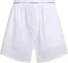 Calvin Klein LOGO WB POPLIN SHORT, 100 Beyaz Kadın Şort