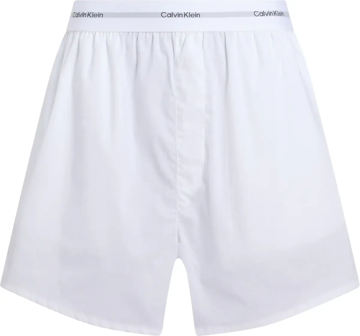 Calvin Klein LOGO WB POPLIN SHORT, 100 Beyaz Kadın Şort
