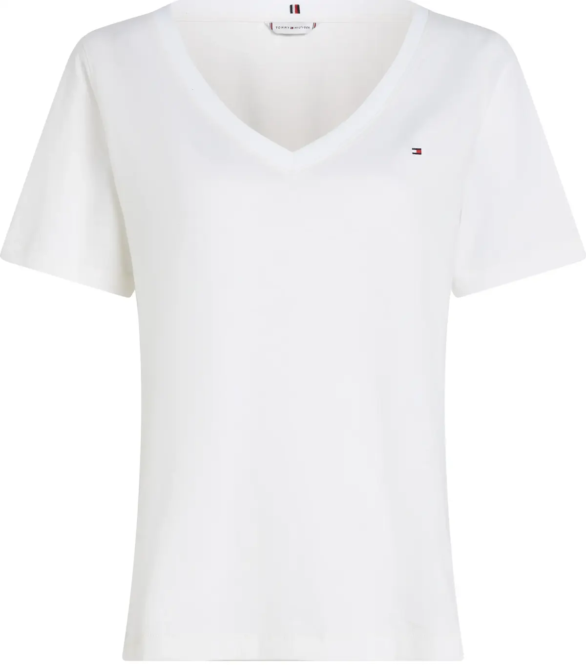 Tommy Hilfiger MODERN REGULAR FLAG, YCF Beyaz Kadın T-Shirt & Polo