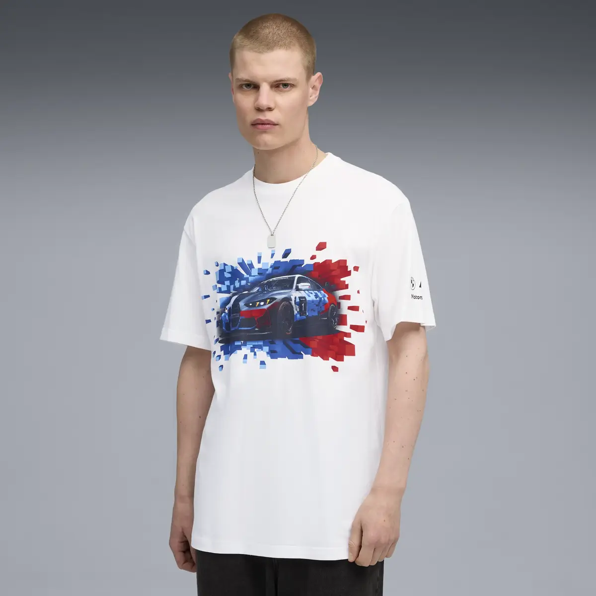 Puma BMW MMS Graphic Tee Mono Beyaz Erkek T-Shirt