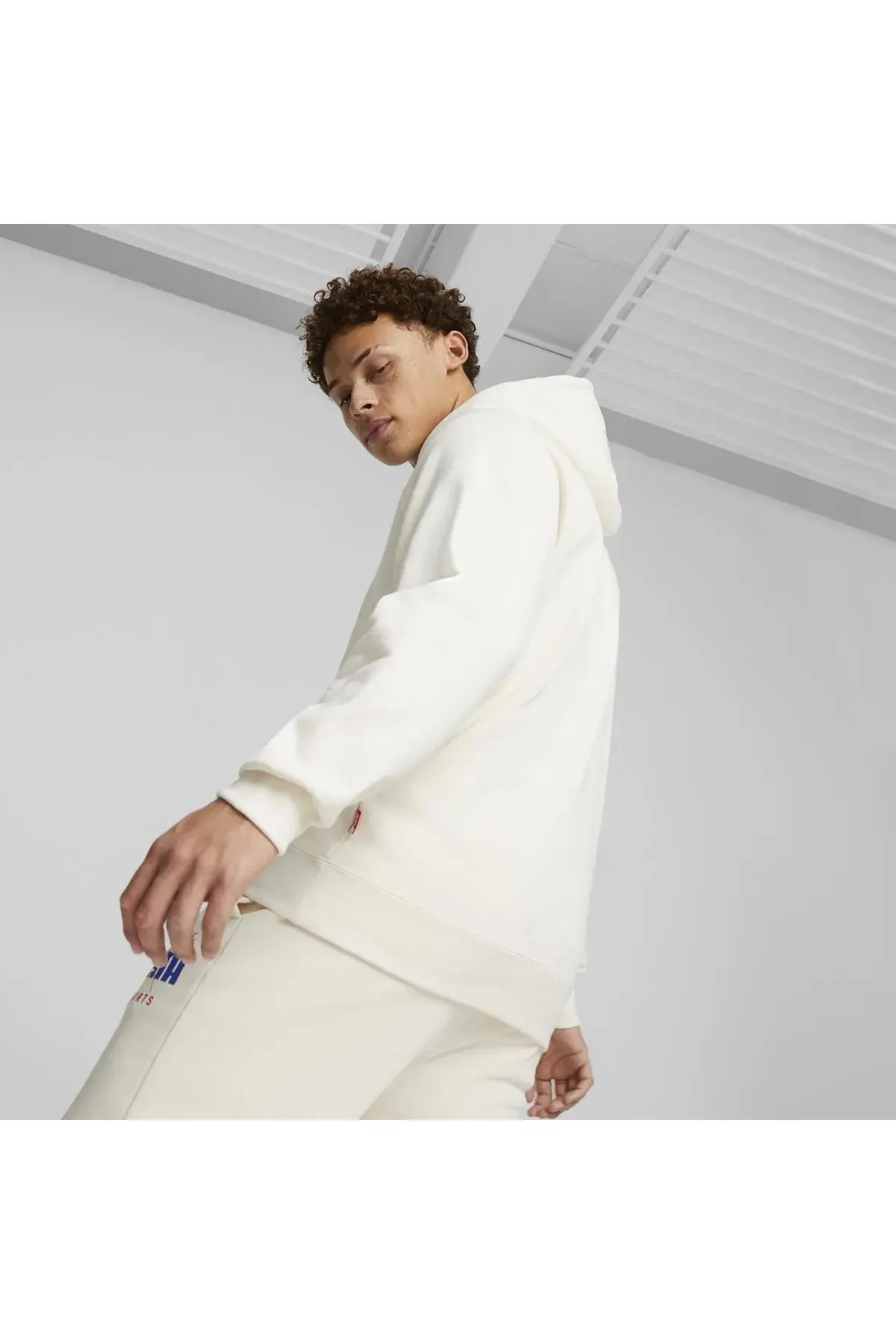 Puma Track Meet Hoodie Kırık Beyaz Erkek Hoodie