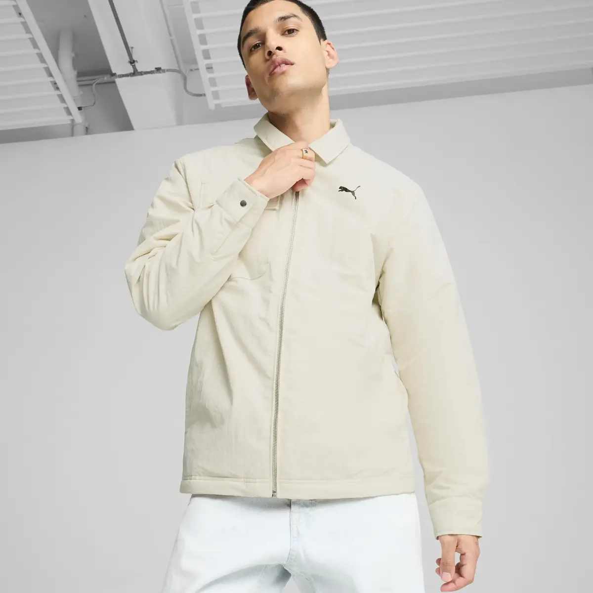 Puma Transeasonal Shirt Kırık Beyaz Erkek Şişme Mont