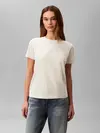 Calvin Klein SS MONOGRAM CREW TEE, P4P, XS Krem Kadın T-Shirt
