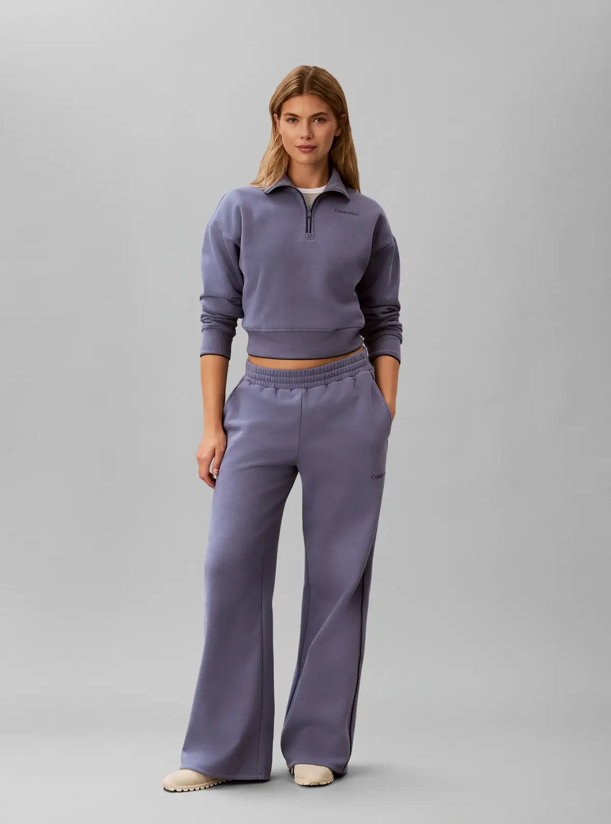 Calvin Klein BRUSHED FRENCH TERRY, C53 Mor Kadın Sweatshirt