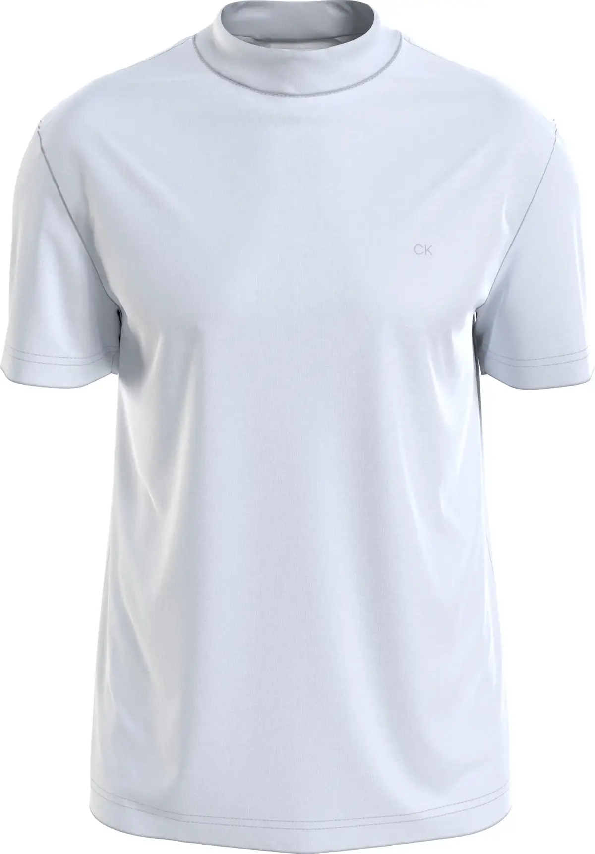 Calvin Klein SMOOTH COTTON MOCK T Erkek Beyaz T-Shirt
