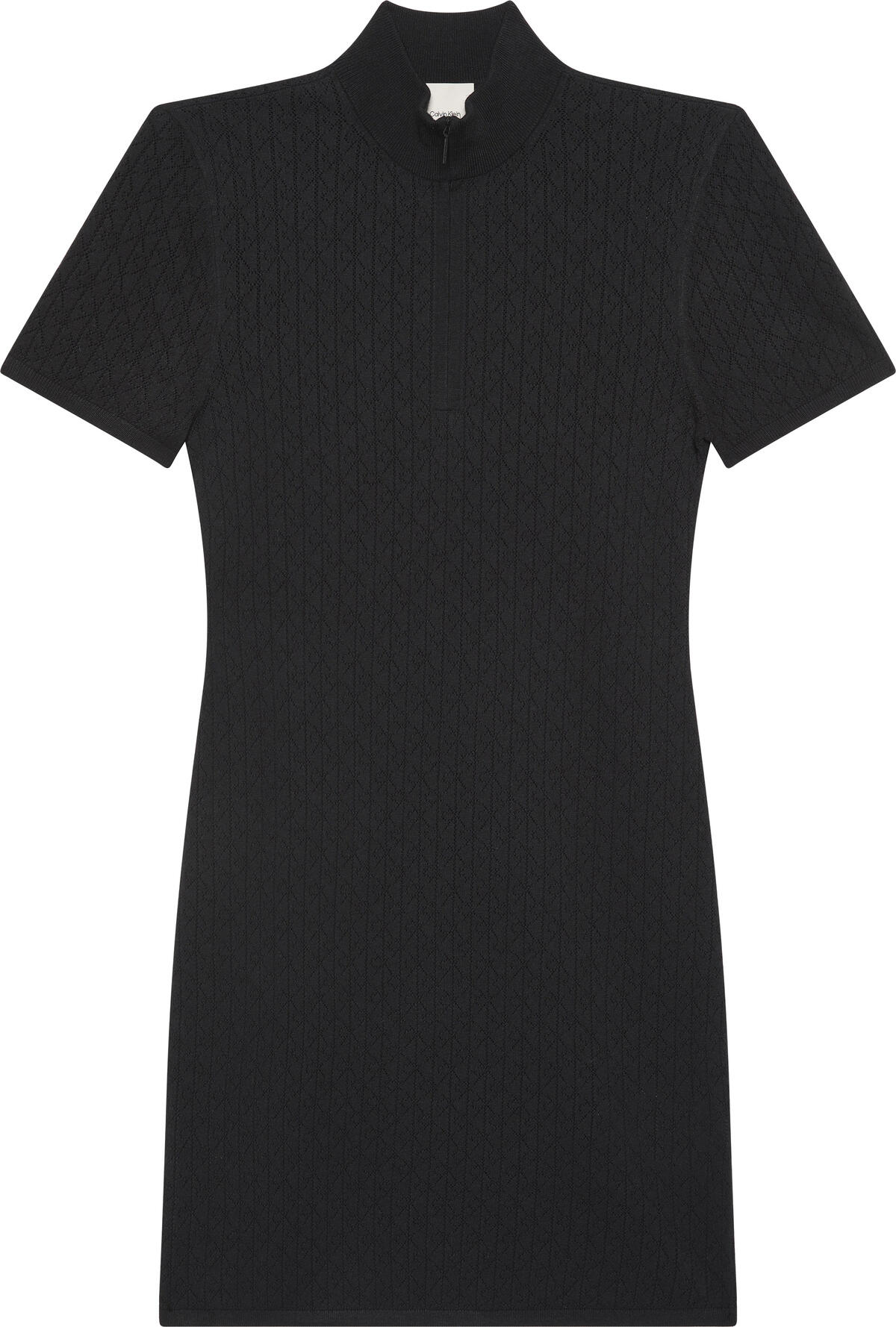 Calvin Klein Sporty 1/4 Zip Mini Sweater Dres Siyah Kadın Elbise Calvin Klein Sporty 1/4 Zip Mini Sweater Dres Siyah Kadın Elbise