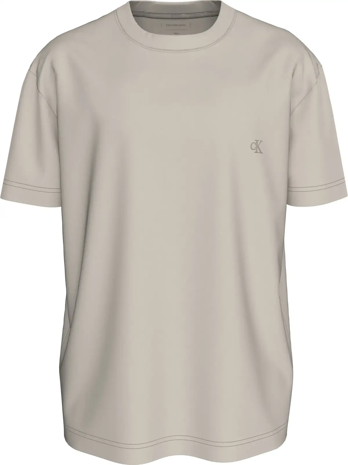 Calvin Klein WASHED PUFF PRINT TE Erkek Krem T-Shirt